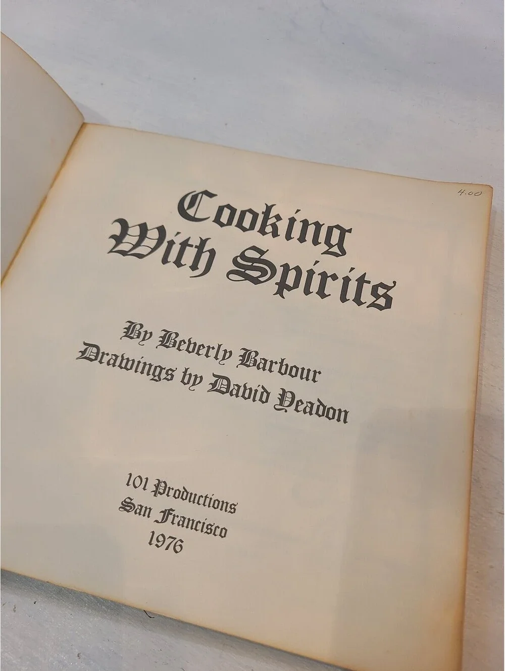 Cooking With Spirits Vintage 1976 Paperback Cookbook By Beverly Barbour